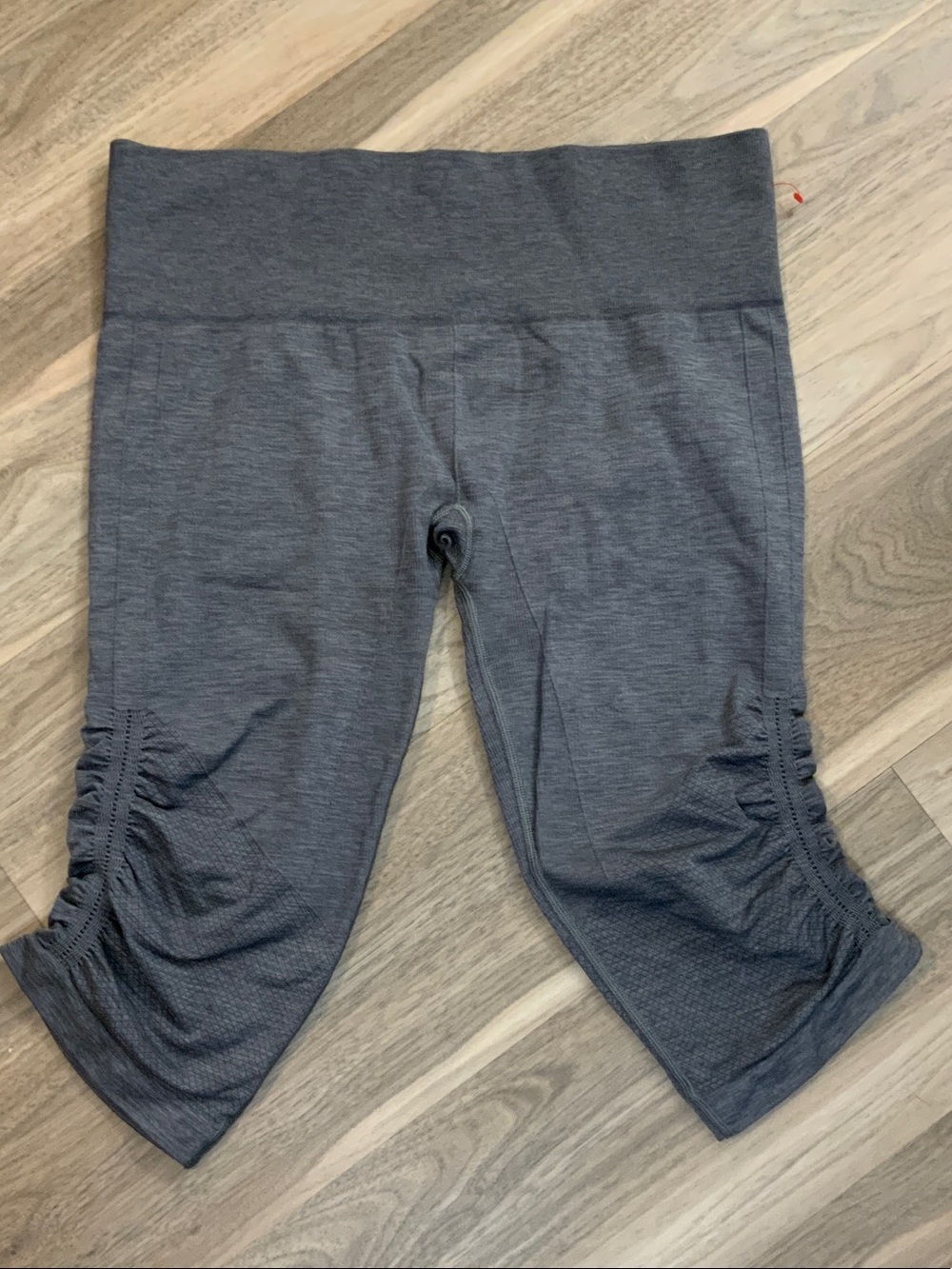lululemon athletica Gray Ruched Capri Leggings